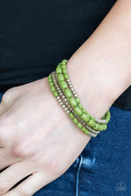 Load image into Gallery viewer, Paparazzi Meet and Mingle - Green - Set of 5 Stretchy Bracelets - $5 Jewelry with Ashley Swint