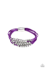 Load image into Gallery viewer, Paparazzi Mega Magnetic - Purple Cords - Magnetic Closure - Bracelet - $5 Jewelry With Ashley Swint