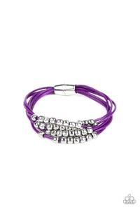 Paparazzi Mega Magnetic - Purple Cords - Magnetic Closure - Bracelet - $5 Jewelry With Ashley Swint