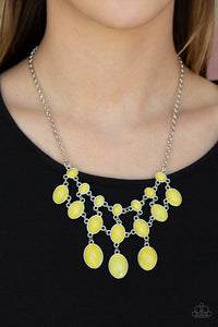 Paparazzi Mermaid Marmalade - Yellow Gems - Necklace & Earrings - $5 Jewelry with Ashley Swint