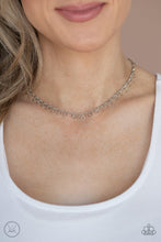 Load image into Gallery viewer, Paparazzi Minimalist Magic - Silver - Choker Necklace &amp; Earrings - $5 Jewelry with Ashley Swint