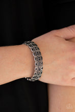 Load image into Gallery viewer, Paparazzi Modern Magnificence - Black Rhinestones - Silver Stretchy Band Bracelet - $5 Jewelry with Ashley Swint