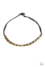 Load image into Gallery viewer, Paparazzi Moto Maverick - Brown - Gold Beads - Urban Necklace - $5 Jewelry With Ashley Swint