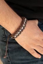 Load image into Gallery viewer, Paparazzi Motor Pool - Brown - Leather Urban - Bracelet - $5 Jewelry with Ashley Swint