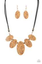 Load image into Gallery viewer, Paparazzi Natures Finest - Gold - Cork Like Finishes - Shimmery Gold Beads - Necklace &amp; Earrings - $5 Jewelry with Ashley Swint