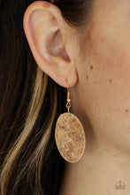 Load image into Gallery viewer, Paparazzi Natures Finest - Gold - Cork Like Finishes - Shimmery Gold Beads - Necklace &amp; Earrings - $5 Jewelry with Ashley Swint