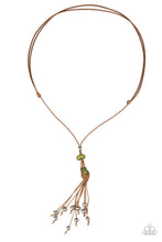 Load image into Gallery viewer, Paparazzi Ocean Child - Green - Silver Beaded Tassels - Necklace - $5 Jewelry with Ashley Swint