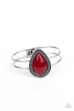Load image into Gallery viewer, Paparazzi Over The Top Pop - Red - Hinged Bracelet - $5 Jewelry with Ashley Swint