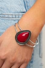 Load image into Gallery viewer, Paparazzi Over The Top Pop - Red - Hinged Bracelet - $5 Jewelry with Ashley Swint