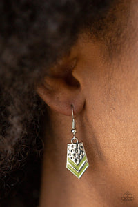 Paparazzi Pack Princess - Green - Earthy Guacamole - Hammered - Necklace & Earrings - $5 Jewelry with Ashley Swint