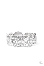 Load image into Gallery viewer, Paparazzi Pleasantly Posy - Silver - Hammered Dandelion Pattern - Stretchy Band Bracelet - $5 Jewelry with Ashley Swint
