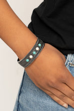Load image into Gallery viewer, Paparazzi Quarry Quake - Blue - Turquoise &amp; White Stones - Ornate Silver Cuff Bracelet - $5 Jewelry with Ashley Swint