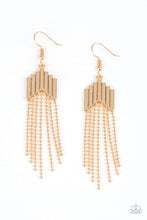 Load image into Gallery viewer, Paparazzi Radically Retro - Gold - Rods and Ball Chains - Earrings - $5 Jewelry With Ashley Swint