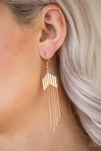 Load image into Gallery viewer, Paparazzi Radically Retro - Gold - Rods and Ball Chains - Earrings - $5 Jewelry With Ashley Swint