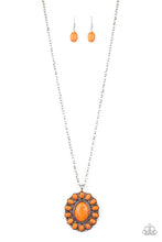 Load image into Gallery viewer, Paparazzi Rancho Roamer - Orange Stones - Silver Necklace &amp; Earrings - $5 Jewelry with Ashley Swint