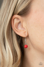 Load image into Gallery viewer, Paparazzi Recycled Refinement - Red Stone - Bold Silver Necklace &amp; Earrings - $5 Jewelry with Ashley Swint