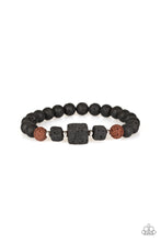 Load image into Gallery viewer, Paparazzi Refreshed and Rested - Brown - and Black Lava Rocks - Stretchy Band - Bracelet - $5 Jewelry With Ashley Swint