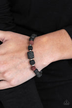 Load image into Gallery viewer, Paparazzi Refreshed and Rested - Brown - and Black Lava Rocks - Stretchy Band - Bracelet - $5 Jewelry With Ashley Swint