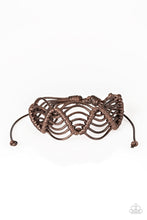 Load image into Gallery viewer, Paparazzi Rise To The Bait - Dark Brown - Sliding Knot Bracelet - $5 Jewelry With Ashley Swint