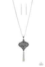 Load image into Gallery viewer, Paparazzi Rural Remedy - Silver - Studded Ornate Detail Pendant - Necklace &amp; Earrings - $5 Jewelry with Ashley Swint