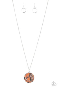 Paparazzi Sahara Equinox - Orange - Faux Stone - Necklace & Earrings - $5 Jewelry with Ashley Swint