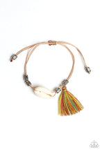 Load image into Gallery viewer, Paparazzi SEA If I Care - Multi Thread Tassel - Seashell - Sliding Knot Bracelet - $5 Jewelry With Ashley Swint