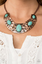 Load image into Gallery viewer, Paparazzi RULER In Favor - Copper Blue Turquoise Stone Necklace - Trend Blend / Fashion Fix Exclusive July 2019 - $5 Jewelry With Ashley Swint