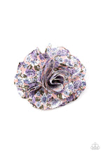 Load image into Gallery viewer, Paparazzi Springtime Sensation - Multi - Purple Plush Floral Pattern - Hair Clip - $5 Jewelry with Ashley Swint