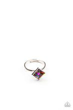 Load image into Gallery viewer, Paparazzi Starlet Shimmer Rings - 10 - Regal Square Cuts in OIL SPILL, Pink, Blue &amp; White - $5 Jewelry with Ashley Swint