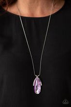 Load image into Gallery viewer, Paparazzi Stellar Sophistication - Purple Teardrop Gem - White Rhinestones - Necklace &amp; Earrings - $5 Jewelry with Ashley Swint