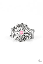 Load image into Gallery viewer, Paparazzi Stone Sensei - Pink - Antiqued Silver Floral - Ring - $5 Jewelry with Ashley Swint