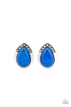 Load image into Gallery viewer, Paparazzi Stone Spectacular - Blue Stone - Teardrop Post Earrings - $5 Jewelry with Ashley Swint