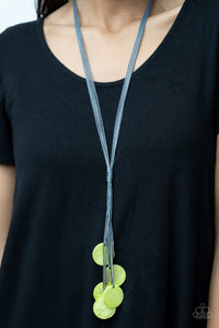 Paparazzi Tidal Tassels - Green - Necklace & Earrings - $5 Jewelry with Ashley Swint