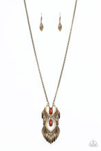 Load image into Gallery viewer, Paparazzi Summer SOUL-stice - Brown - Brass Necklace &amp; Earrings - $5 Jewelry with Ashley Swint
