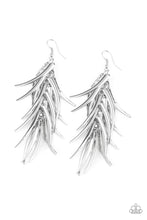 Load image into Gallery viewer, Paparazzi Tasseled Talons - Silver - Talon Bars Cascade - Earrings - $5 Jewelry with Ashley Swint