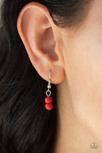 Load image into Gallery viewer, Paparazzi Terra Trails - Red Stones - Silver Accents &amp; Chains - Necklace &amp; Earrings - $5 Jewelry with Ashley Swint