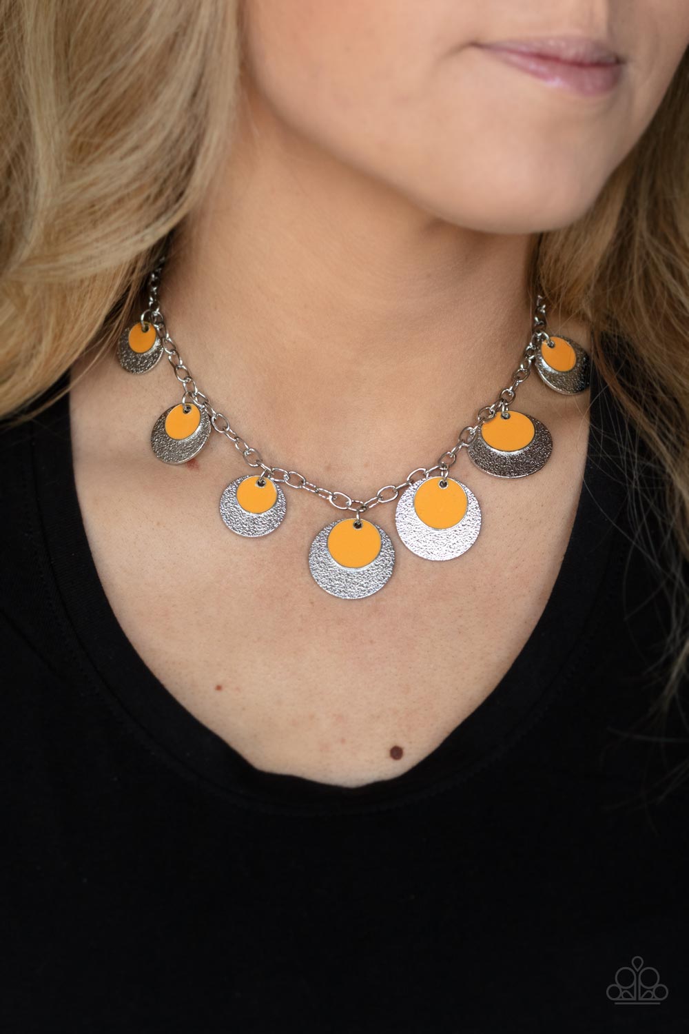 PRE-ORDER - Paparazzi The Cosmos Are Calling - Orange - Necklace & Earrings - $5 Jewelry with Ashley Swint