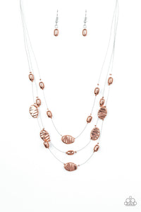 Paparazzi Top ZEN - Copper - Necklace & Earrings - $5 Jewelry with Ashley Swint
