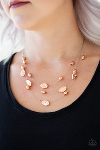 Paparazzi Top ZEN - Copper - Necklace & Earrings - $5 Jewelry with Ashley Swint
