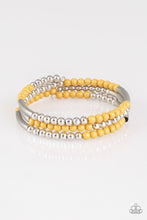 Load image into Gallery viewer, Paparazzi Tourist Trap - Yellow - Wire Wrap Coil Bracelet - $5 Jewelry With Ashley Swint