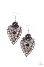 Load image into Gallery viewer, Paparazzi Tribal Territory - Black - Cinnamon Stick &amp; Ash Beads - Silver Earrings - $5 Jewelry with Ashley Swint