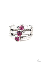 Load image into Gallery viewer, Paparazzi Triple The Twinkle - Pink Rhinestones - Ring - $5 Jewelry with Ashley Swint