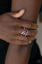 Load image into Gallery viewer, Paparazzi Triple The Twinkle - Pink Rhinestones - Ring - $5 Jewelry with Ashley Swint