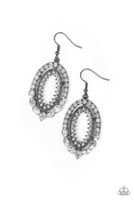 Load image into Gallery viewer, Paparazzi Trophy Shimmer - Black - Rhinestones Earrings - $5 Jewelry With Ashley Swint