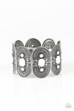 Load image into Gallery viewer, Paparazzi Turn Up The TROPICAL Heat - White Beads - Silver Stretchy Bracelet - $5 Jewelry with Ashley Swint