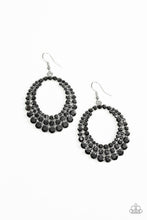 Load image into Gallery viewer, Paparazzi Universal Shimmer - Silver Hematite Rhinestones - Earrings - Life of the Party Exclusive July 2019 - $5 Jewelry With Ashley Swint