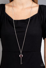 Load image into Gallery viewer, Paparazzi Unlock Your Heart - RED Rhinestones - Key Pendant - Necklace &amp; Earrings - $5 Jewelry with Ashley Swint