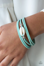 Load image into Gallery viewer, Paparazzi Vitamin SEA - Blue Suede - Seashell - Bracelet - $5 Jewelry With Ashley Swint