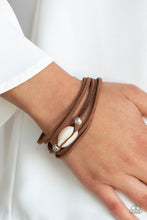 Load image into Gallery viewer, Paparazzi Vitamin SEA - Brown Suede - Seashell Bracelet - $5 Jewelry With Ashley Swint