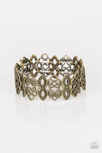 Paparazzi When Yin Met Yang - Brass - Ornate Stretchy Band Bracelet - $5 Jewelry with Ashley Swint
